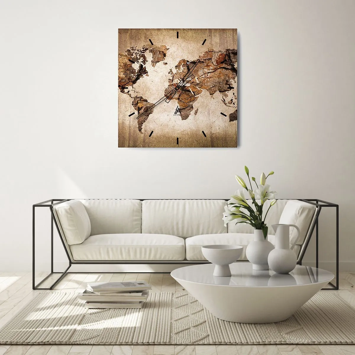 Wandklok - Klok - Ontdekking van de wereld - 30x30 cm