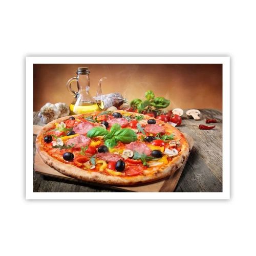 Poster - Met echte Italiaanse smaak - 100x70 cm