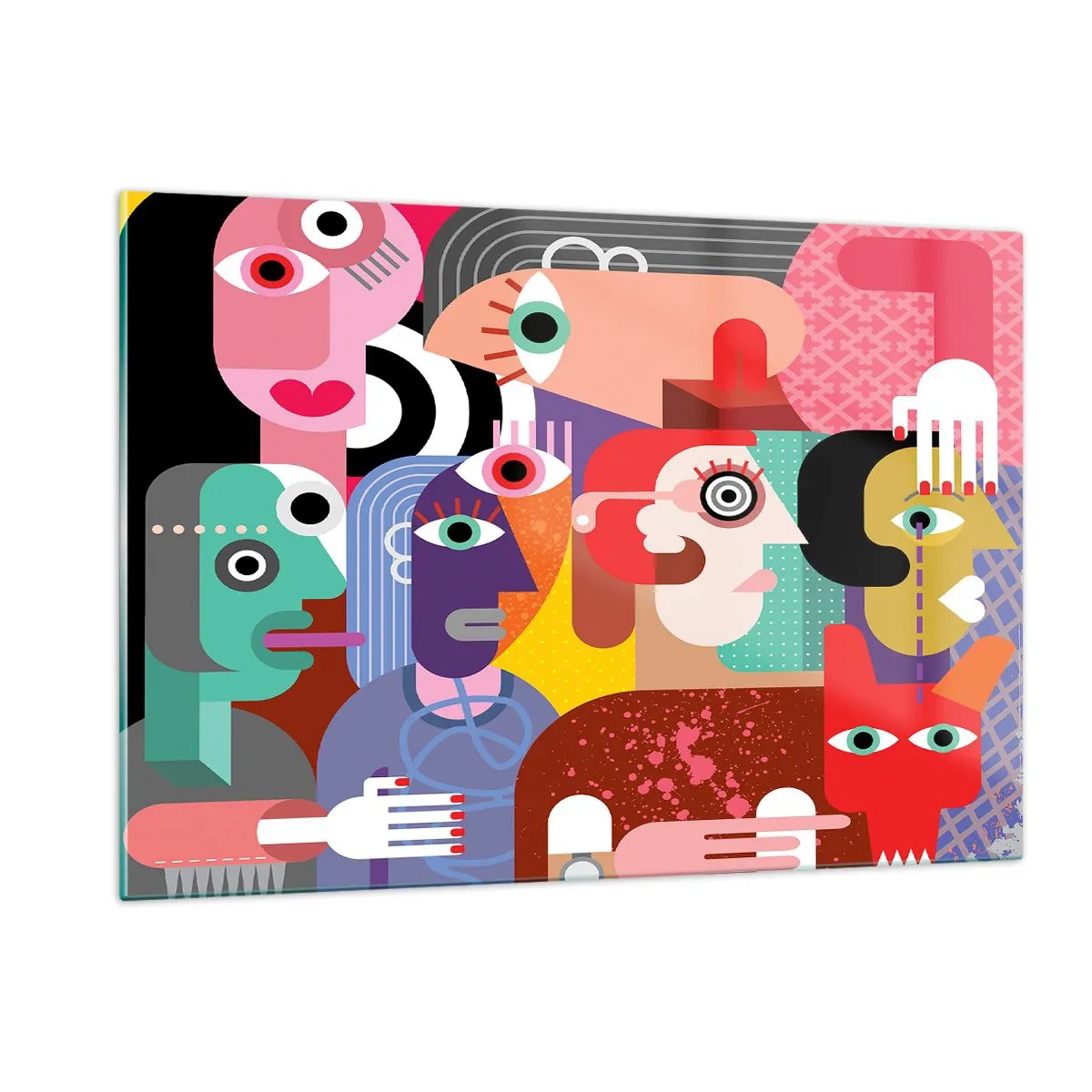 Schilderen op glas - Wij zijn van de heer Picasso - 120x80 cm