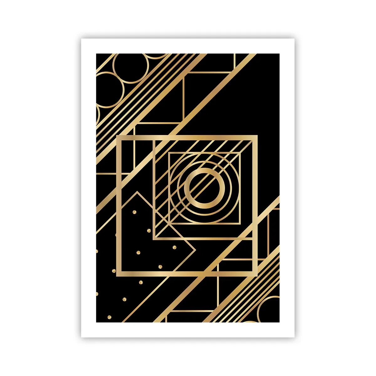 Poster - Gouden geometrie - 50x70 cm