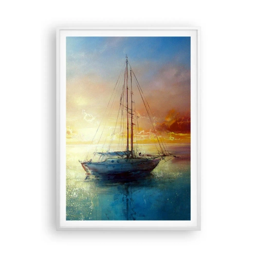 Poster in een witte lijst - In een gouden baai - 70x100 cm