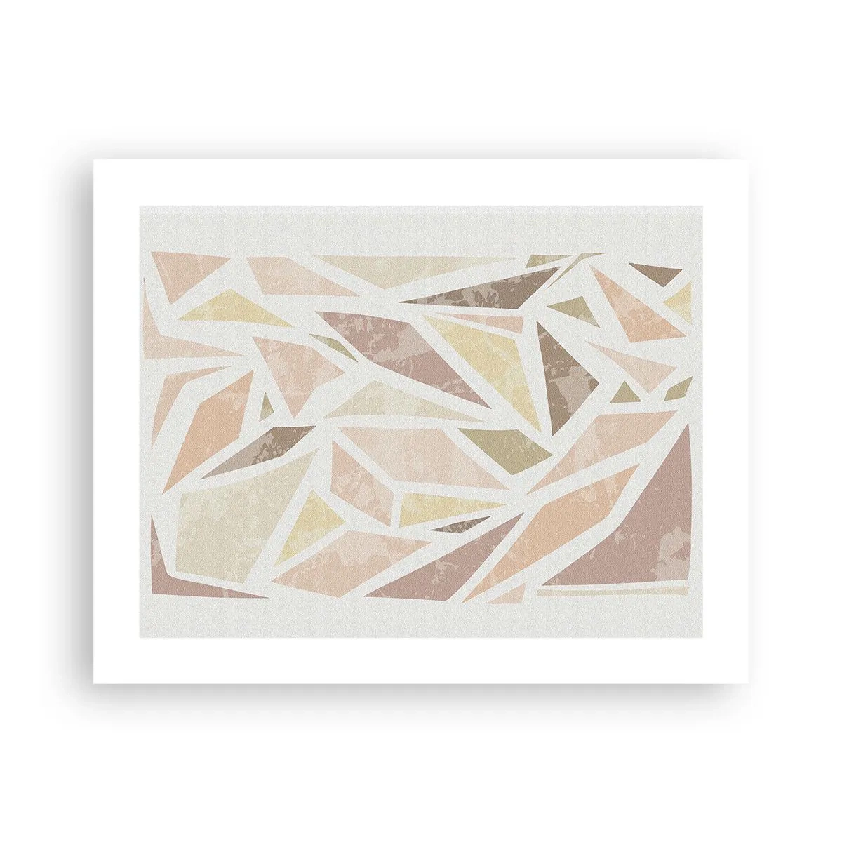 Poster - Gebrandschilderd glas compositie - 50x40 cm