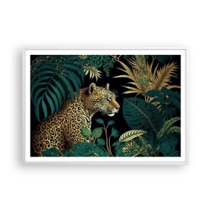Poster in een witte lijst - Een gastheer in de jungle - 100x70 cm