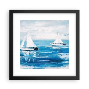 Poster in een zwarte lijst - Met een vriend aan mijn zijde - 30x30 cm