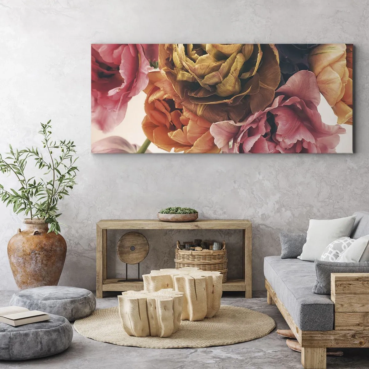 Schilderen op canvas - Een viering van het leven - 100x40 cm
