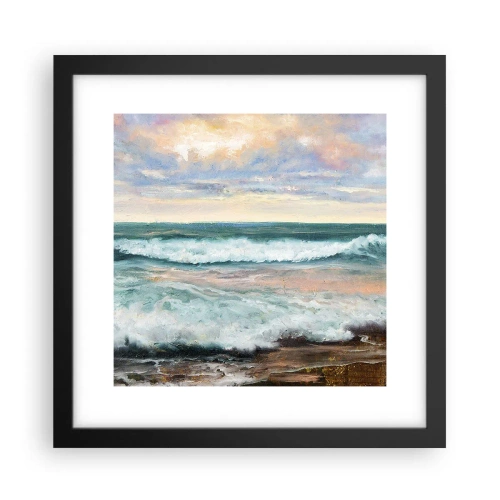 Poster in een zwarte lijst - Hier maak je je ziel glad - 30x30 cm