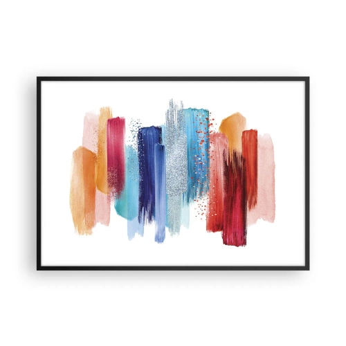 Poster in een zwarte lijst - Omhoog en omlaag - 100x70 cm