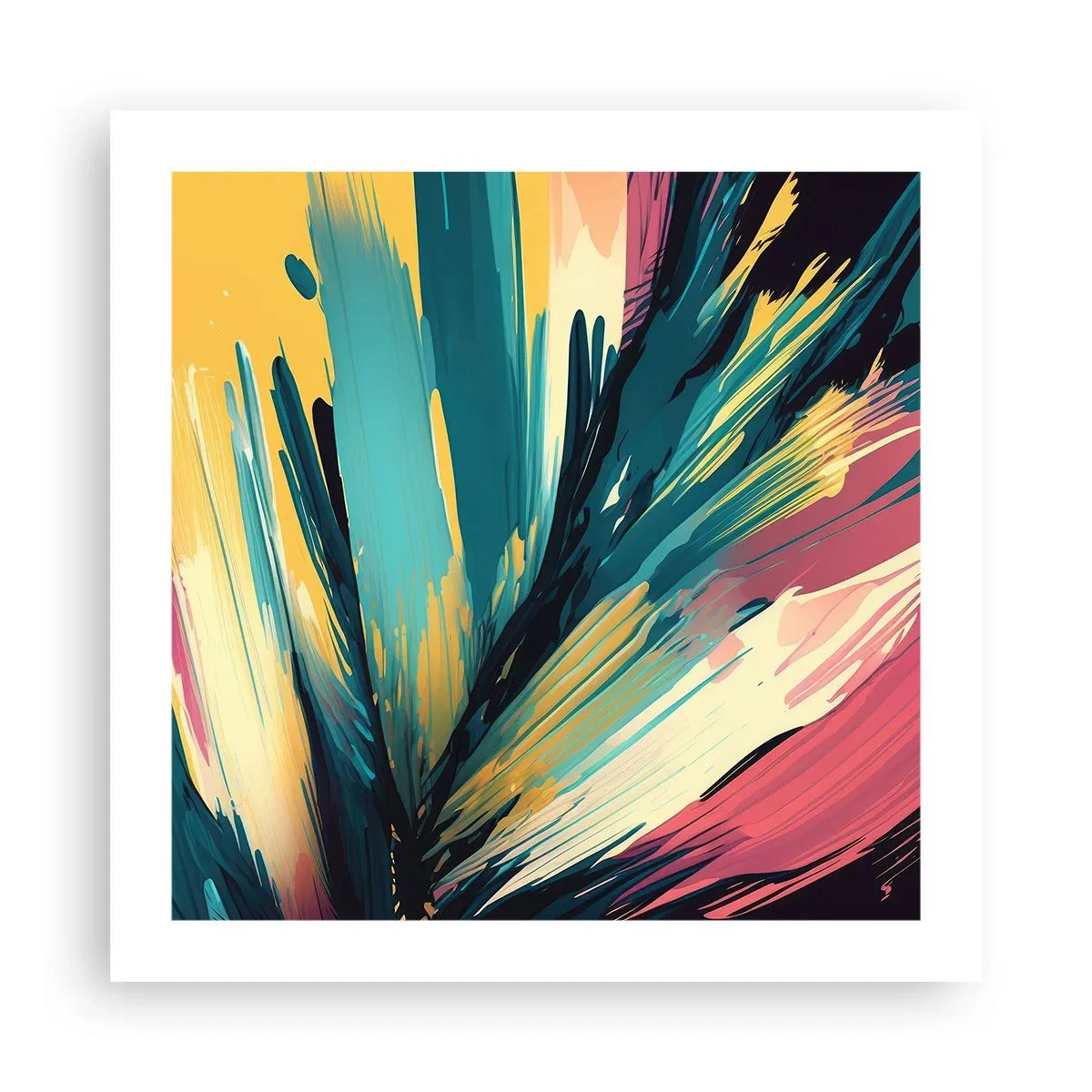 Poster - Compositie – een explosie van vreugde - 50x50 cm