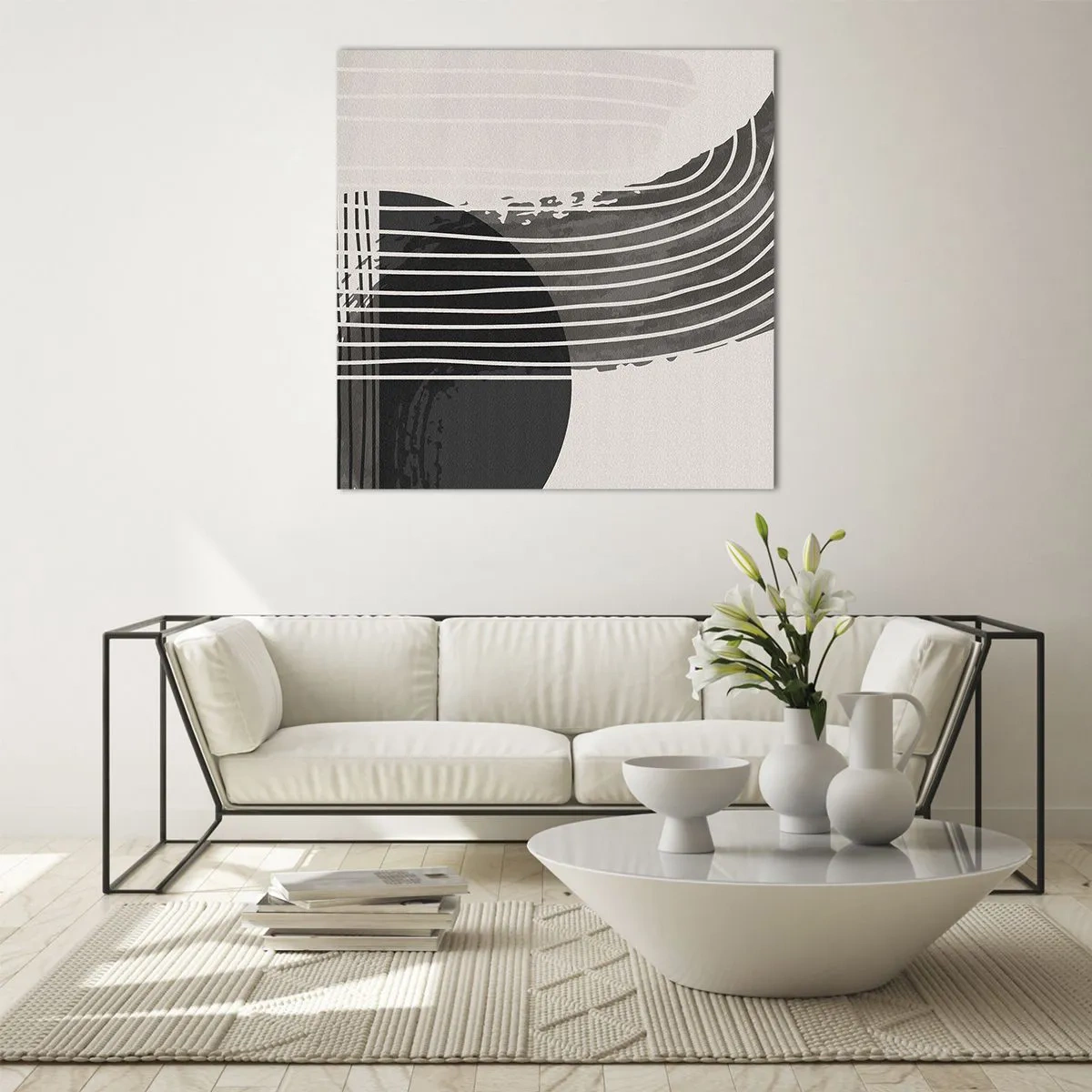 Schilderen op glas - Daar en terug - 60x60 cm