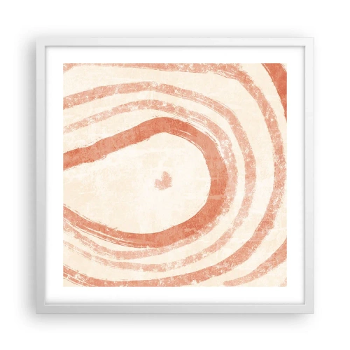 Poster in een witte lijst - Koraalcirkels – compositie - 50x50 cm
