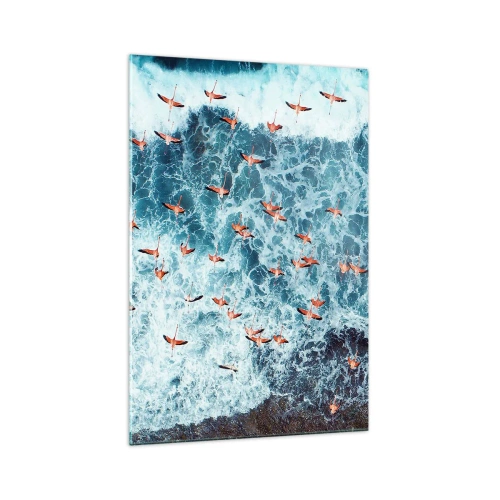 Schilderen op glas - De kustparade - 70x100 cm