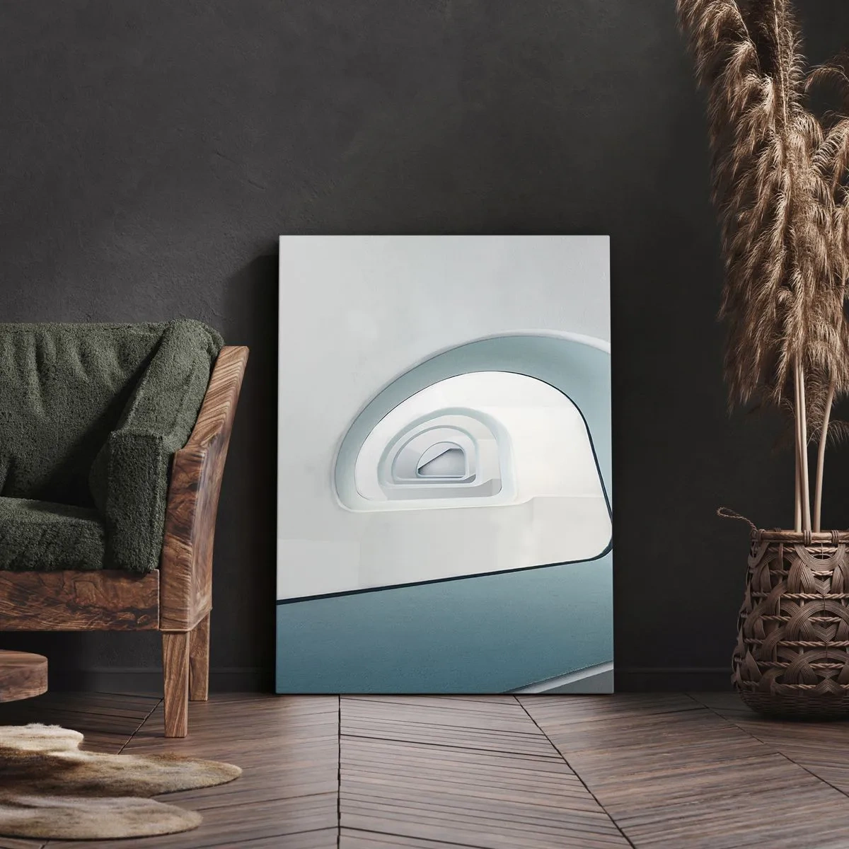 Schilderen op canvas - Naar de bodem van de blauwe - 50x70 cm