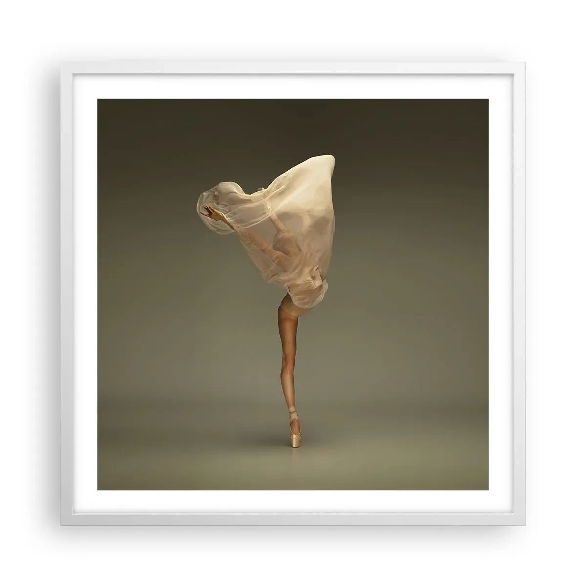 Poster in een witte lijst - Het zal snel omhoog vliegen - 60x60 cm