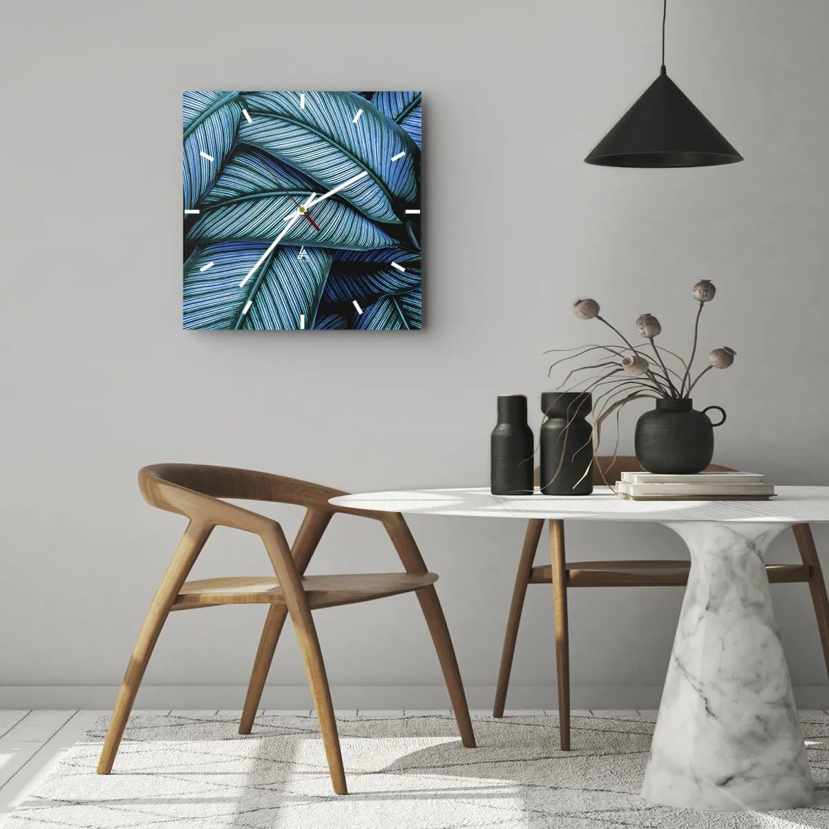Wandklok - Klok - Levens lijnen - 30x30 cm