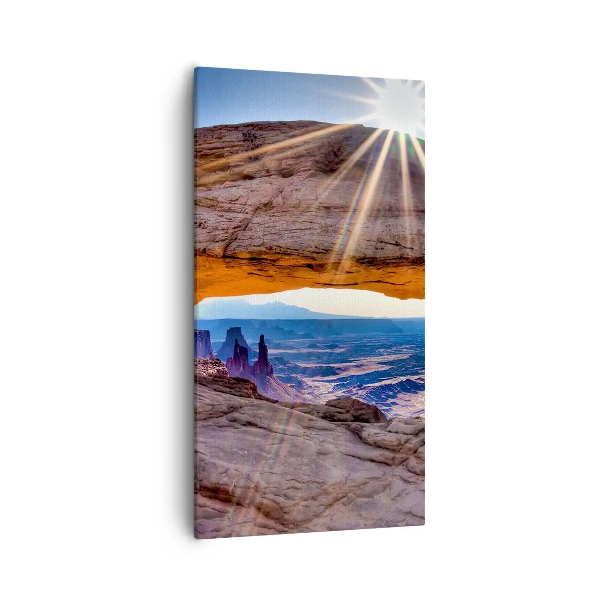 Schilderen op canvas - Door de rotspoort - 55x100 cm