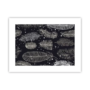 Poster - Gevederde kant - 40x30 cm