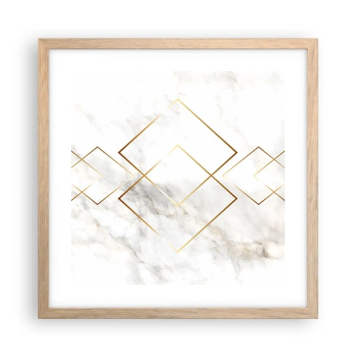 Een poster in een licht eiken lijst - Een uitzicht tot in het oneindige - 40x40 cm