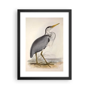 Poster in een zwarte lijst - Charmes van de reiger - 30x40 cm