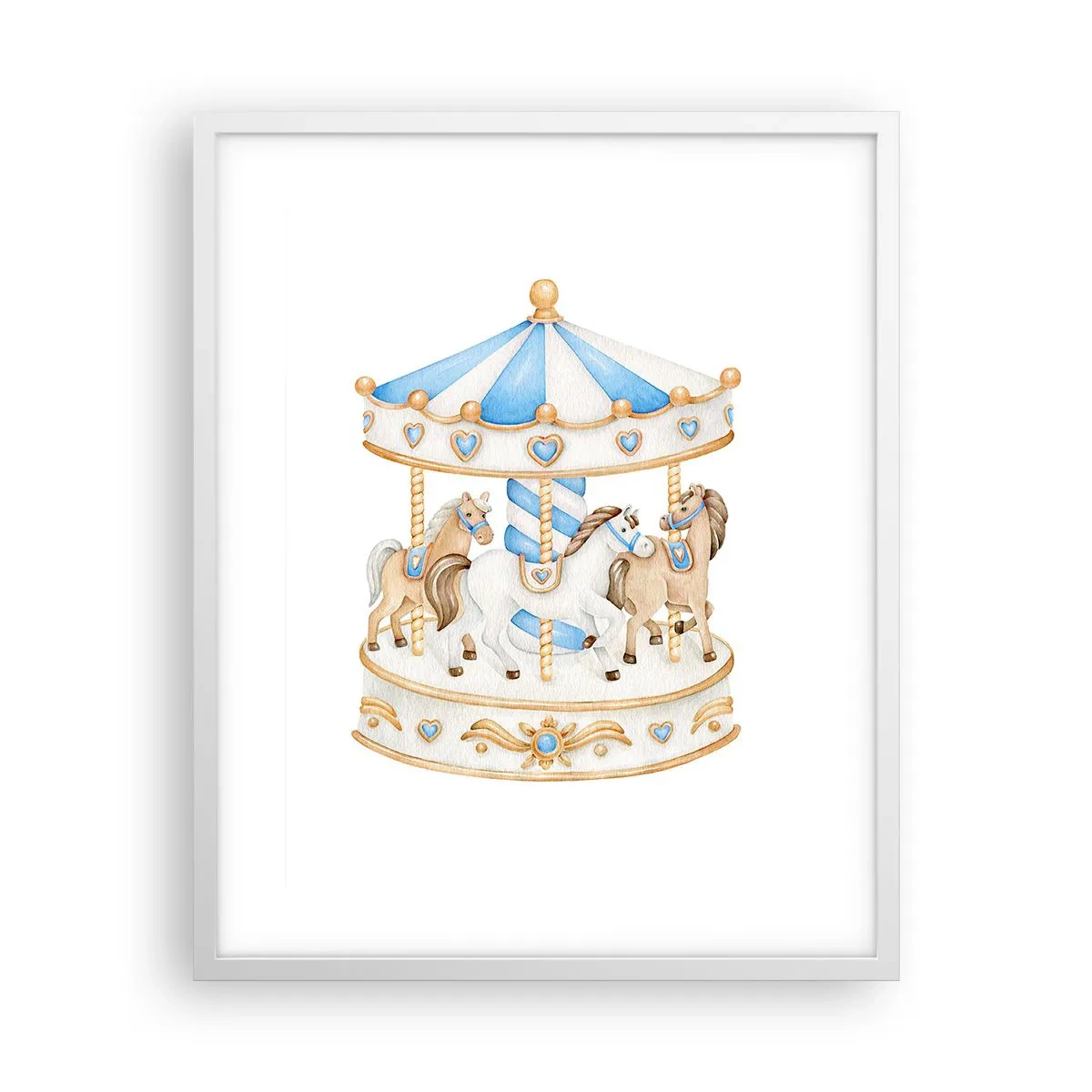 Poster in een witte lijst - Zoete jeugd - 40x50 cm