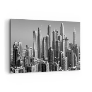 Schilderen op canvas - Stad in de woestijn - 120x80 cm