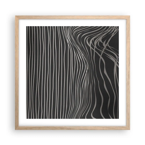 Een poster in een licht eiken lijst - Ritme en accent - 50x50 cm