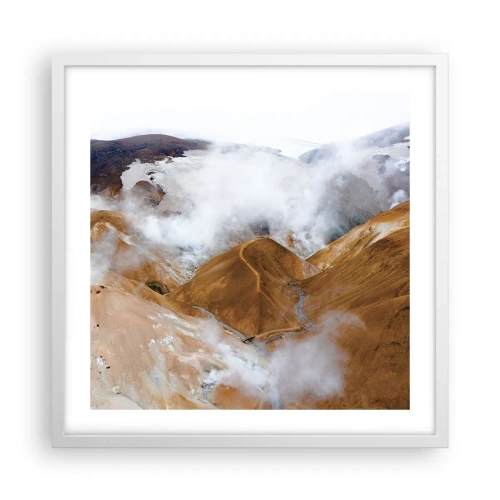 Poster in een witte lijst - De rauwe schoonheid van IJsland - 50x50 cm