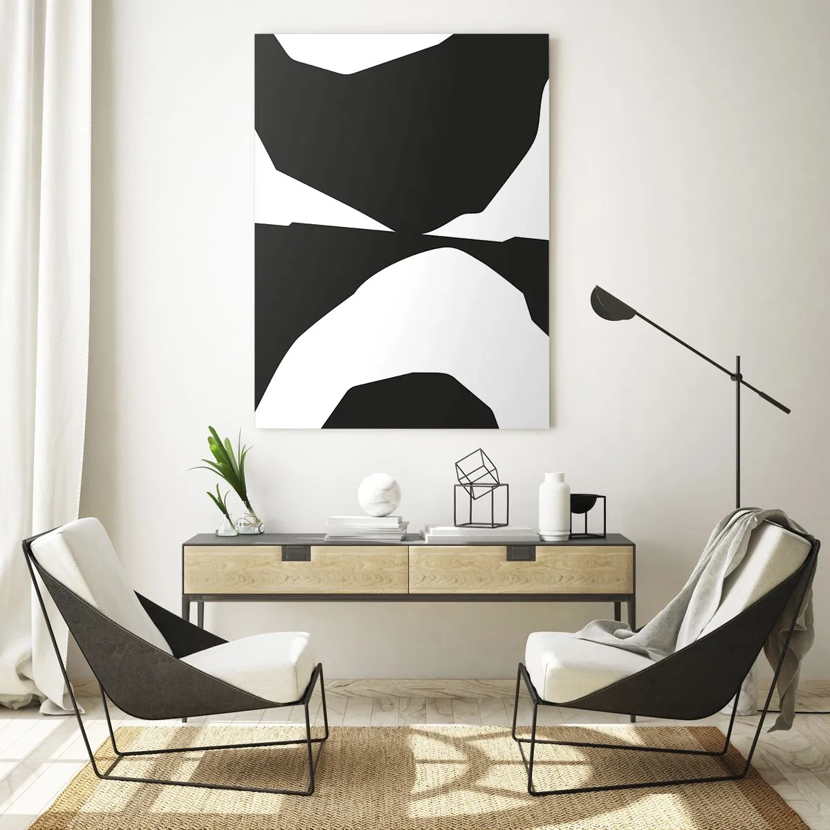 Schilderen op glas - Positief – negatief - 80x120 cm