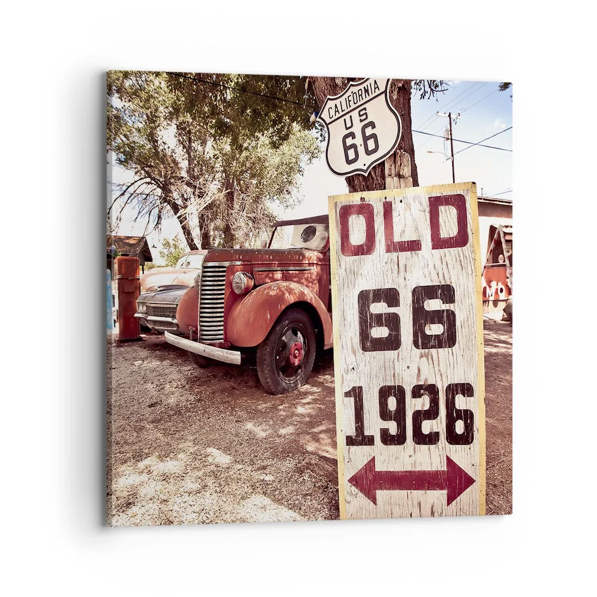 Schilderen op canvas - Een legende van de Amerikaanse provincie - 70x70 cm