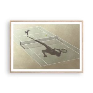 Een poster in een licht eiken lijst - Jezelf overwinnen - 100x70 cm