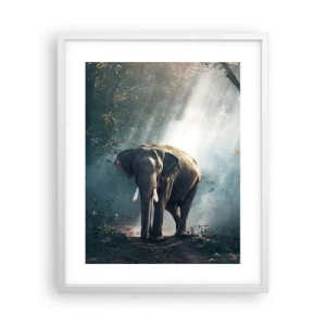 Poster in een witte lijst - Een ontspannen wandeling - 40x50 cm