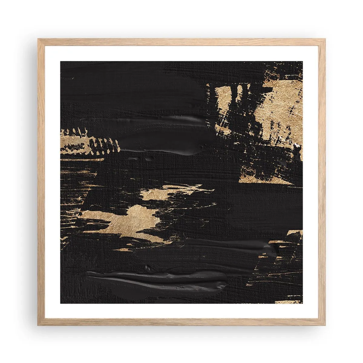 Een poster in een licht eiken lijst - Spoor van aanraking - 60x60 cm