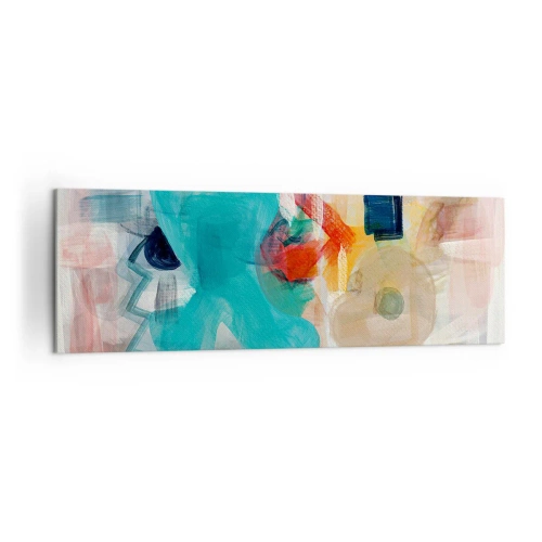 Schilderen op canvas - Kleurrijk spel - 160x50 cm
