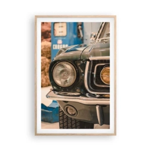 Een poster in een licht eiken lijst - Ontmoeting met een legende - 61x91 cm