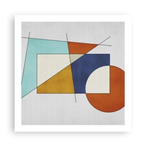 Poster - Abstractie: modernistisch plezier - 60x60 cm