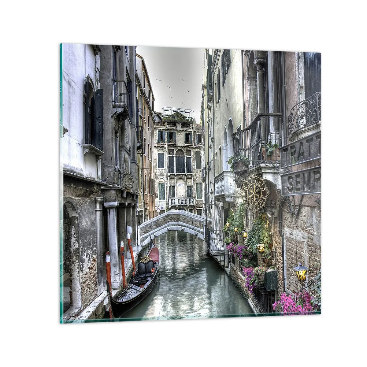 Schilderen op glas - Eeuwenlang in stille reflectie - 60x60 cm