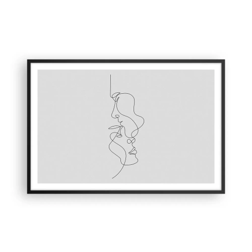 Poster in een zwarte lijst - De hitte van bittere verlangens - 91x61 cm