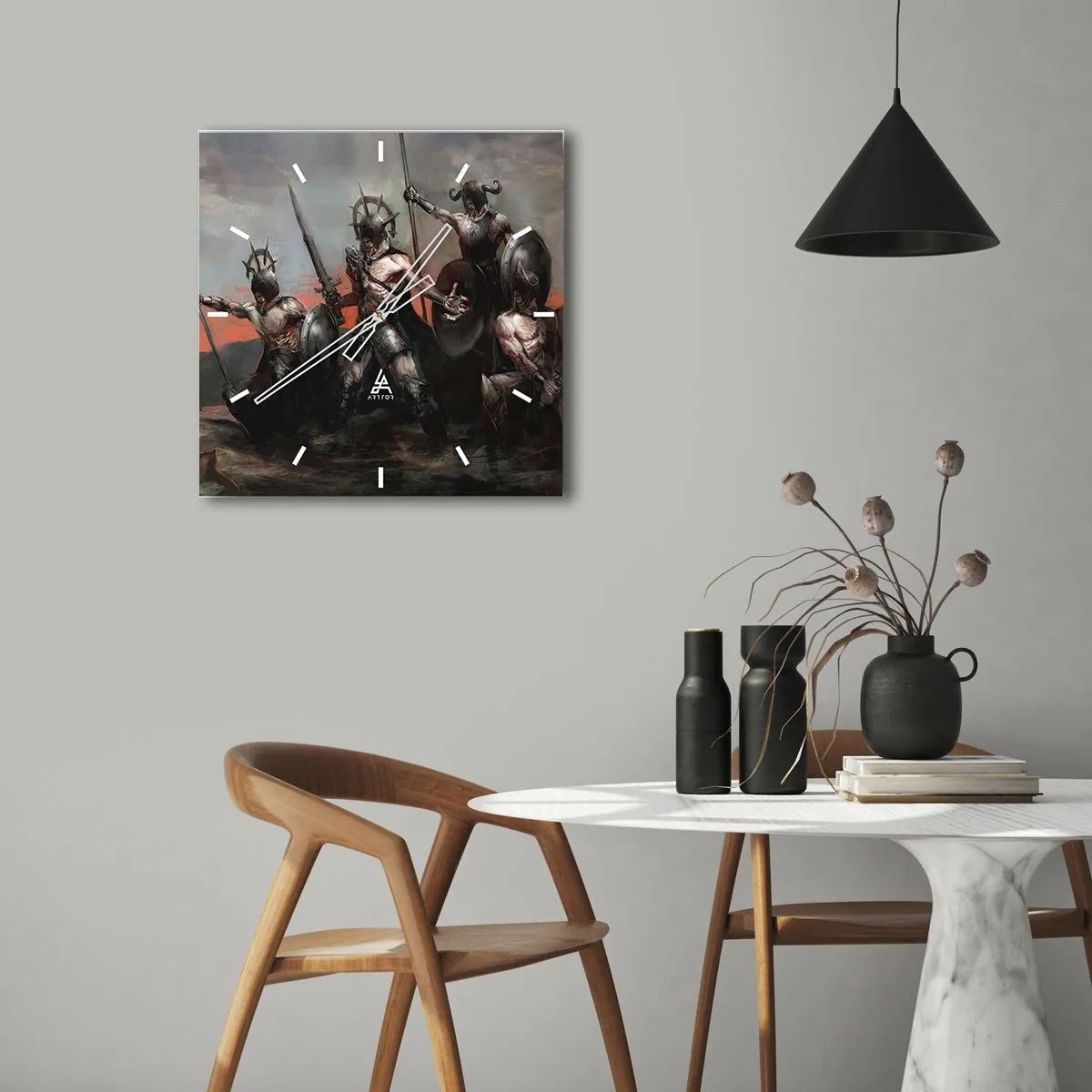 Wandklok - Klok - Met of op een schild - 30x30 cm