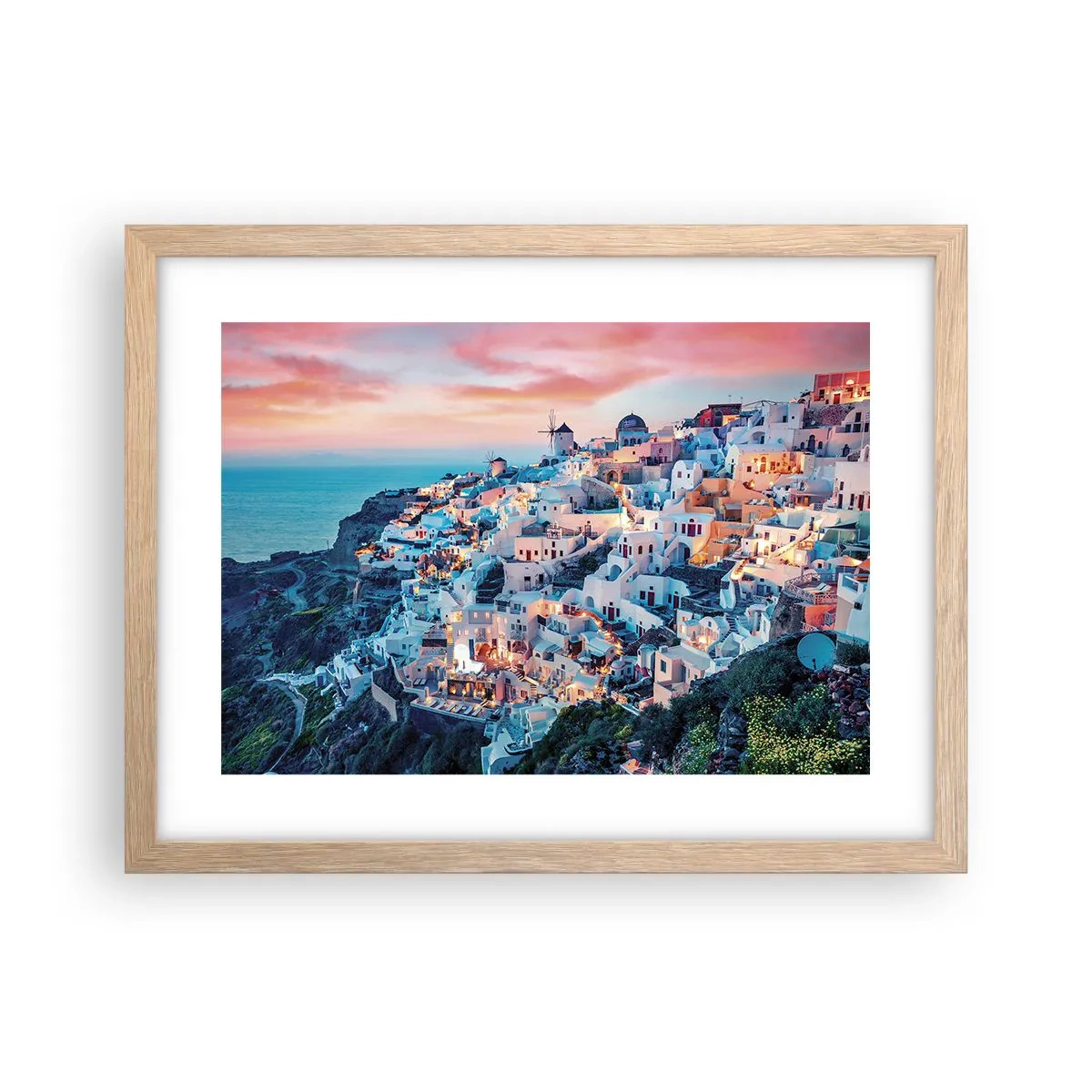 Een poster in een licht eiken lijst - Je geweldige Griekse vakantie - 40x30 cm