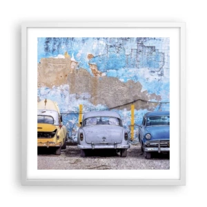 Poster in een witte lijst - Veteranenbijeenkomst - 50x50 cm