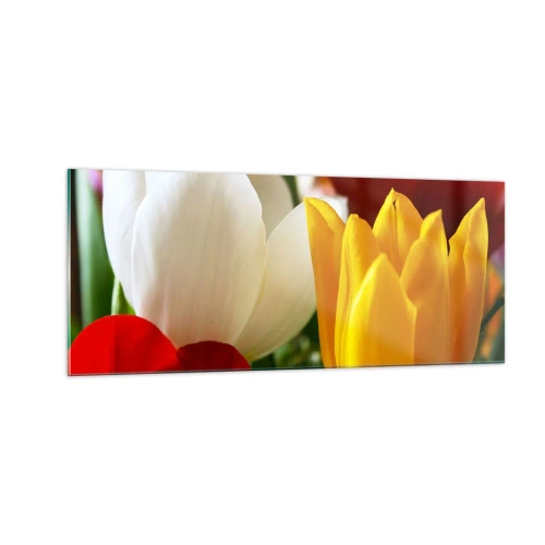 Schilderen op glas - Tulpenkoorts - 100x40 cm