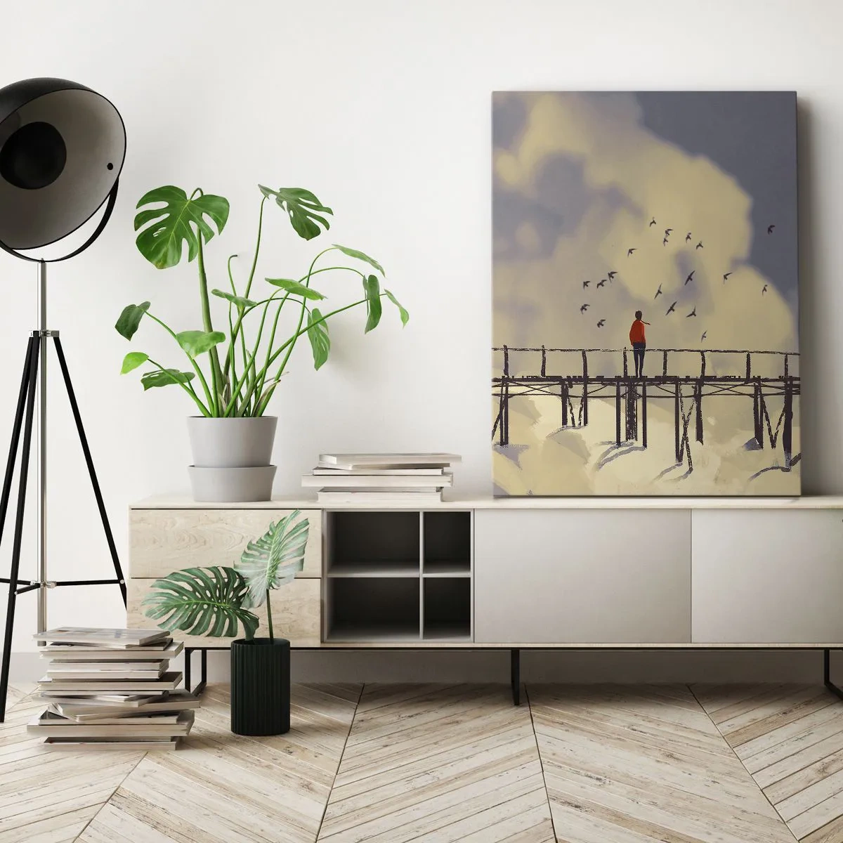 Schilderen op canvas - Blauw verlangen - 50x70 cm