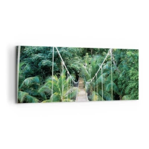 Schilderen op canvas - Welkom in de jungle! - 100x40 cm