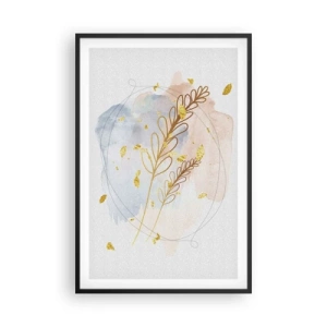 Poster in een zwarte lijst - Gouden explosie - 61x91 cm