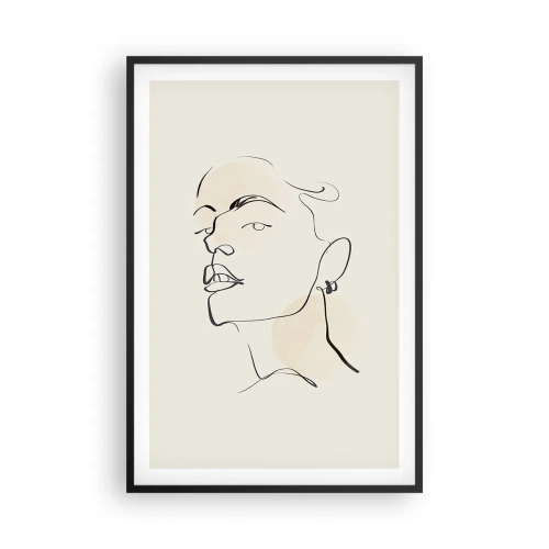 Poster in een zwarte lijst - Een trotse blik - 61x91 cm
