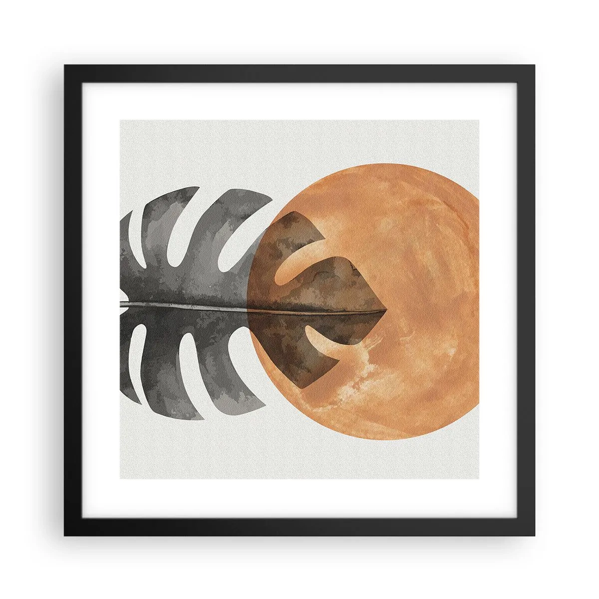 Poster in een zwarte lijst - Altijd de zon - 40x40 cm