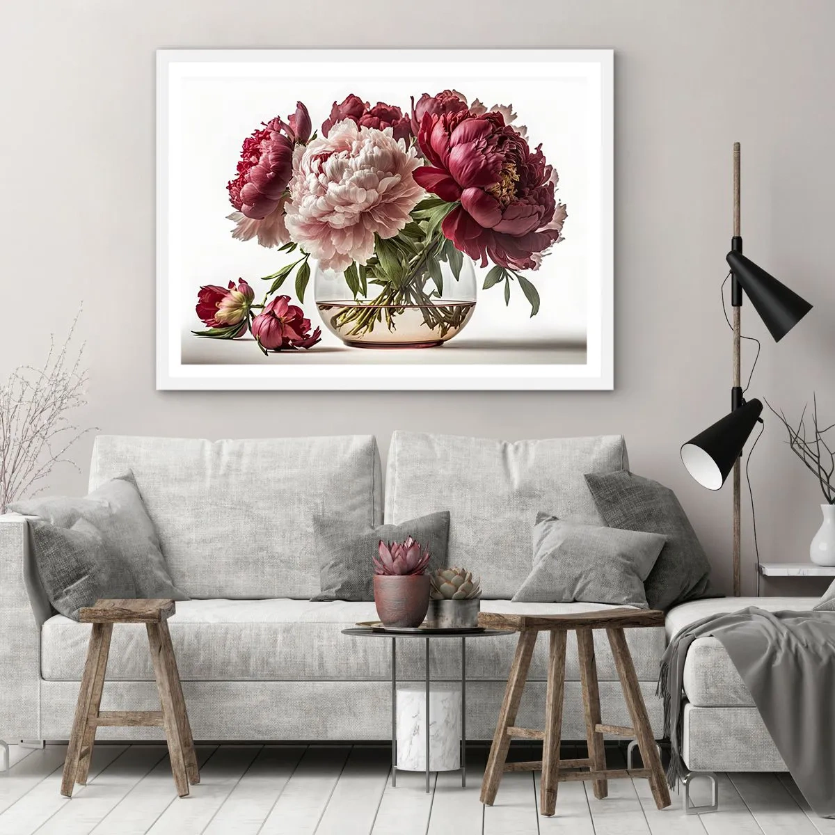 Poster in een witte lijst - In volle bloei van schoonheid - 40x30 cm