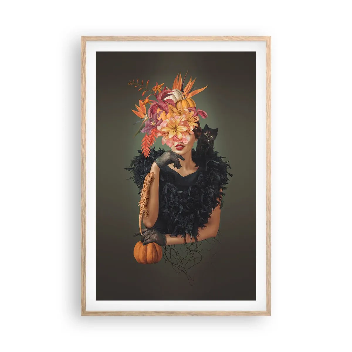 Een poster in een licht eiken lijst - De spreuk van een heks - 61x91 cm