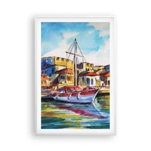 Poster in een witte lijst - Regenboogmiddag - 61x91 cm