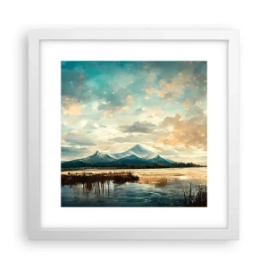 Poster in een witte lijst - Onder bescherming van de hemel - 30x30 cm