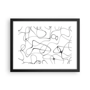Poster in een zwarte lijst - Levenspaden, wisselvalligheden - 40x30 cm
